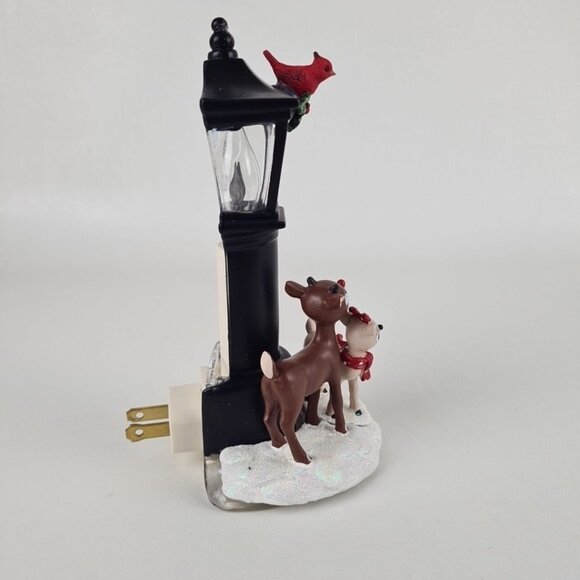 Roman Rudolph and Clarice 7.25" Resin Stone Flickering Christmas Night Light - Picture 6 of 9